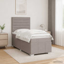 vidaXL LED Boxspring Ágy Mattal Tópszínű 100 x 200 cm Szövet