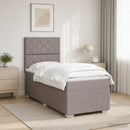 vidaXL LED Boxspring Ágy Mattal Tópszínű 100 x 200 cm Szövet