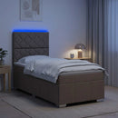 vidaXL LED Boxspring Ágy Mattal Tópszínű 100 x 200 cm Szövet