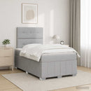 vidaXL LED Boxspring Ágy Mattal Világosszürke 120 x 190 cm Szövet