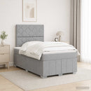 vidaXL LED Boxspring Ágy Mattal Világosszürke 120 x 190 cm Szövet