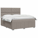 vidaXL LED Boxspring Ágy Mattal Tópszínű 140 x 190 cm Szövet