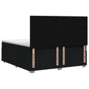 vidaXL LED Boxspring Ágy Mattal fejtámlával Fekete 140 x 200 cm Szövet