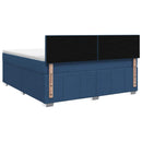 vidaXL LED Boxspring Ágy Mattal fejtámlával Kék 160 x 200 cm Szövet