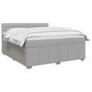 vidaXL LED Boxspring Ágy Mattal Világosszürke 180 x 200 cm Szövet