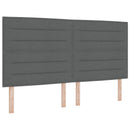 vidaXL LED Boxspring Ágy Mattal Sötétszürke 180 x 200 cm Szövet