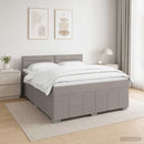 vidaXL LED Boxspring Ágy Mattal Tópszínű 180 x 200 cm Szövet