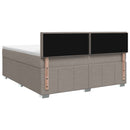 vidaXL LED Boxspring Ágy Mattal Tópszínű 180 x 200 cm Szövet