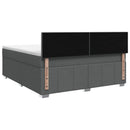 vidaXL LED Boxspring Ágy Mattal Sötétszürke 180 x 200 cm Szövet