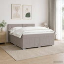 vidaXL LED Boxspring Ágy Mattal Tópszínű 180 x 200 cm Szövet