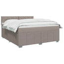 vidaXL LED Boxspring Ágy Mattal Tópszínű 180 x 200 cm Szövet
