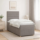 vidaXL LED Boxspring Ágy Mattal Tópszínű 90 x 190 cm Szövet
