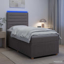 vidaXL LED Boxspring Ágy Mattal Tópszínű 80 x 200 cm Szövet