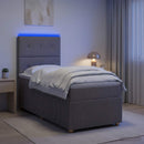 vidaXL LED Boxspring Ágy Mattal Tópszínű 80 x 200 cm Szövet