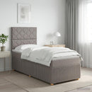 vidaXL LED Boxspring Ágy Mattal Tópszínű 100 x 200 cm Szövet