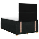 vidaXL LED Boxspring Ágy Mattal fejtámlával Fekete 120 x 190 cm Szövet