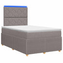 vidaXL LED Boxspring Ágy Mattal Tópszínű 120 x 200 cm Szövet