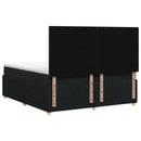 vidaXL LED Boxspring Ágy Mattal fejtámlával Fekete 140 x 190 cm Szövet