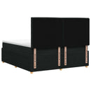 vidaXL LED Boxspring Ágy Mattal fejtámlával Fekete 160 x 200 cm Szövet