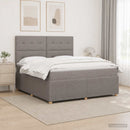 vidaXL LED Boxspring Ágy Mattal Tópszínű 180 x 200 cm Szövet