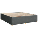 vidaXL LED Boxspring Ágy Mattal Sötétszürke 180 x 200 cm Szövet