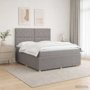 vidaXL LED Boxspring Ágy Mattal Tópszínű 180 x 200 cm Szövet
