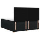 vidaXL LED Boxspring Ágy Mattal fejtámlával Fekete 200 x 200 cm Szövet