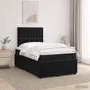 vidaXL LED Boxspring Ágy Mattal Fekete 120 x 200 cm Bársony