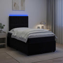 vidaXL LED Boxspring Ágy Mattal Fekete 120 x 200 cm Bársony