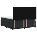 vidaXL LED Boxspring Ágy Mattal Fekete 140 x 200 cm Bársony