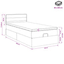 vidaXL Óriáságy matraccal fejtámlával Sötét Barna 80 x 200 cm Szövet
