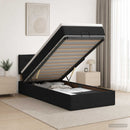 vidaXL Óriási Ágy Matrac és LED világítással Fekete 100 x 200 cm