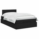 vidaXL Óriáságy matraccal fejtámlával Fekete 120 x 190 cm Szövet
