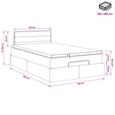 vidaXL Óriáságy matraccal fejtámlával Fekete 120 x 190 cm Szövet