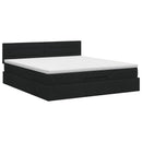 vidaXL Óriáságy matraccal fejtámlával Fekete 140 x 190 cm Szövet