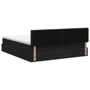 vidaXL Óriáságy matraccal fejtámlával Fekete 140 x 190 cm Szövet
