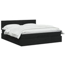 vidaXL Óriáságy matraccal fejtámlával Fekete 140 x 190 cm Szövet