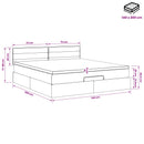 vidaXL Óriáságy matraccal fejtámlával Sötétszürke 140 x 200 cm Szövet