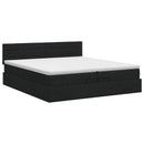 vidaXL Óriáságy matraccal fejtámlával Fekete 200 x 200 cm Szövet