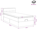 vidaXL Óriáságy matraccal fejtámlával Világosszürke 90 x 190 cm Szövet