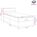 vidaXL Óriáságy matraccal fejtámlával Fekete 100 x 200 cm Szövet