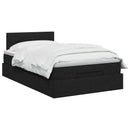 vidaXL Óriáságy matraccal fejtámlával Fekete 120 x 190 cm Szövet