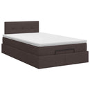 vidaXL Óriáságy matraccal fejtámlával Sötét Barna 120 x 190 cm Szövet