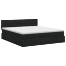 vidaXL Óriáságy matraccal fejtámlával Fekete 140 x 190 cm Szövet