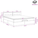 vidaXL Óriáságy matraccal fejtámlával Fekete 140 x 200 cm Szövet