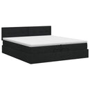 vidaXL Óriáságy matraccal fejtámlával Fekete 200 x 200 cm Szövet