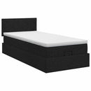 vidaXL Óriáságy matraccal fejtámlával Fekete 90 x 200 cm Szövet