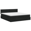 vidaXL Óriáságy matraccal fejtámlával Fekete 140 x 190 cm Szövet