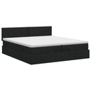 vidaXL Óriáságy matraccal fejtámlával Fekete 200 x 200 cm Szövet