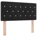 vidaXL Óriáságy matraccal fejtámlával Fekete 90 x 190 cm Bársony